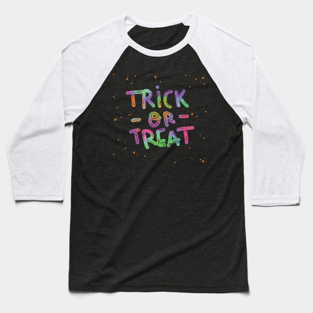 Trick or Treat Gummy Worms Matching Halloween Colorful Tees Baseball T-Shirt by jrgenbode